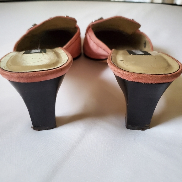 SOLD - SOLD - SOLD  Van Eli Pink Suede Slides - Picture 12 of 14